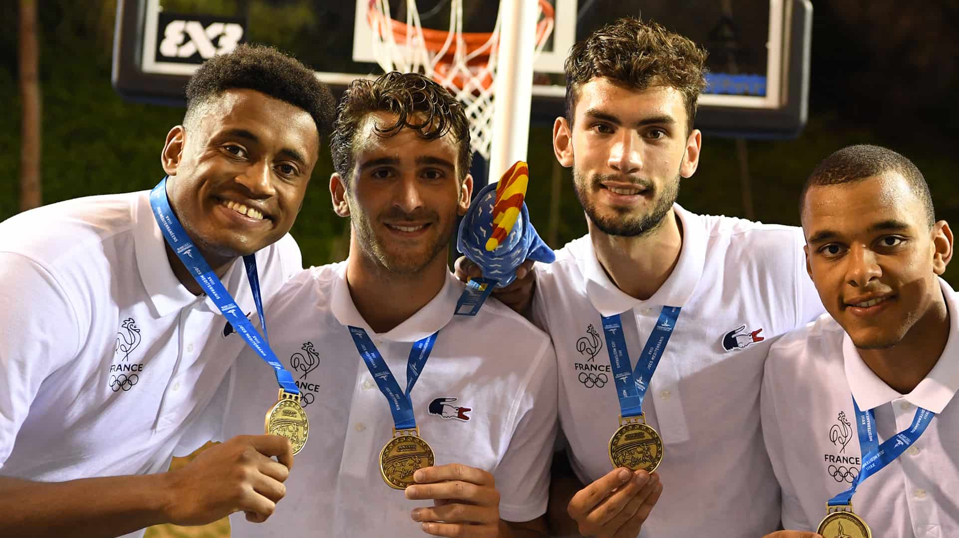 Jim Seymour et l&rsquo;équipe de France champions Méditerranéens