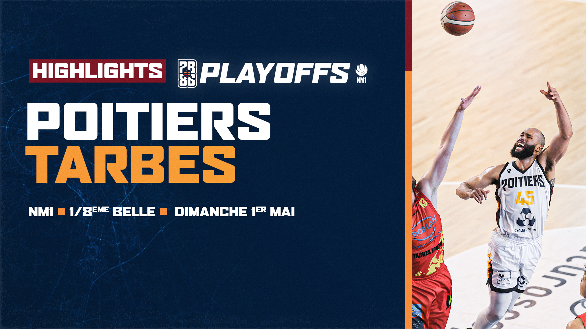 Résumé vidéo : Poitiers vs Tarbes – 1/8e de finale Belle – Playoffs NM1